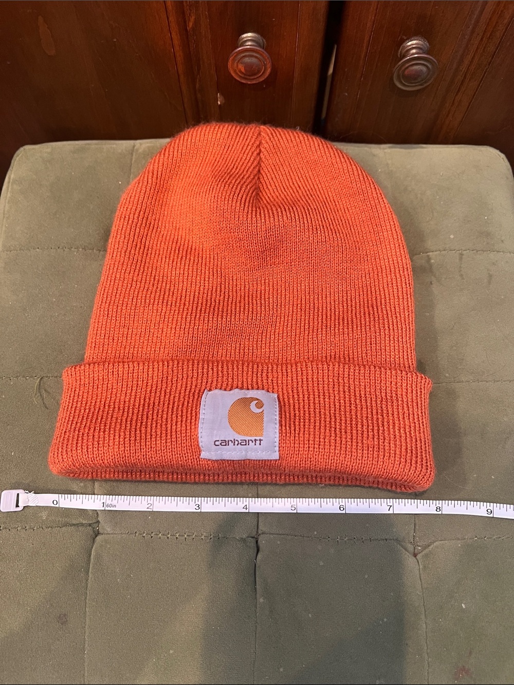 Carhartt Orange Ribbed Cuffed Beanie